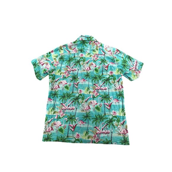 RJC Hawaiian Flamingo Shirt Mens M Made In Hawaii USA Tropical Casual Florida - Picture 6 of 9